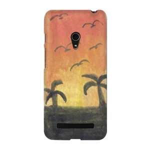 Silhouette beach-Sunset view Casing HP