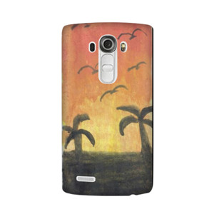 Silhouette beach-Sunset view Casing HP