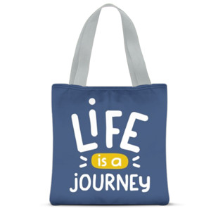 Tas Tote Fullprint Life is a Journey - Tote Bag