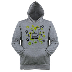 Jaket Hoodie Kaos Internet Laptop (SB384)