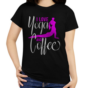 Kaos I LOVE YOGA AND COFFEE