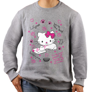 Jaket Sweater Hello Kat