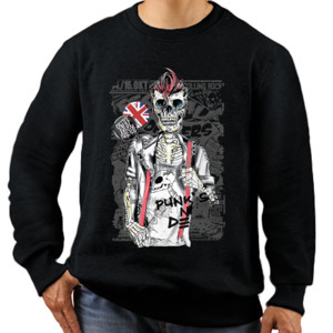 Jaket Sweater Kaos Punk Not Dead (SBEK4)