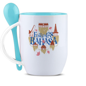 Mug Sendok Mug Festival 28 Bahasa 2024 - Biru