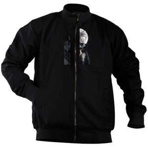 Jaket Bomber wolf and moon