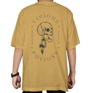 Kaos Oversize T-shirt Skull vieious Halloween