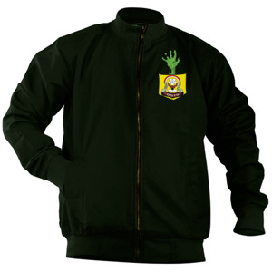 Jaket Bomber Kantong kantong SMP dan Tangan Zombie
