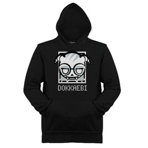 Jaket Hoodie Hitam Rainbow six siege dokkaebi depan belakan