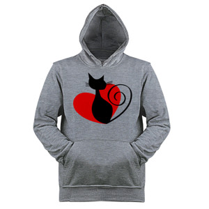 Jaket Hoodie Love Cats