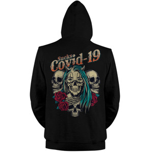 Jaket Hoodie Covid Skull