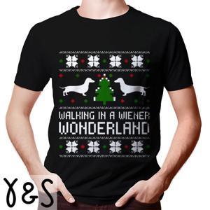 Kaos Christmas With Dachshund - 1