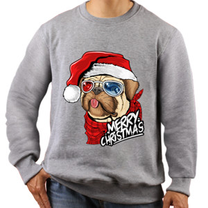 Jaket Sweater Santa Dog Funny