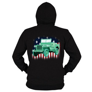 Hoodie Zipper Willys MB
