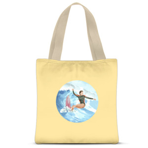 Tas Tote Fullprint Tote Bag Surf Theme