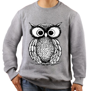 Jaket Sweater The Owl - White
