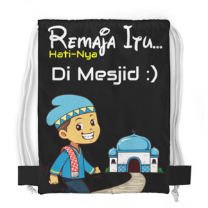 Tas Serut Fullprint Tas Remaja Soleh Ke Mesjid