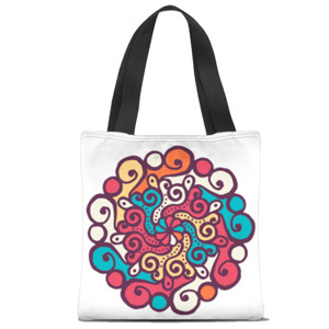 Tas Tote Fullprint Mandala rainbow