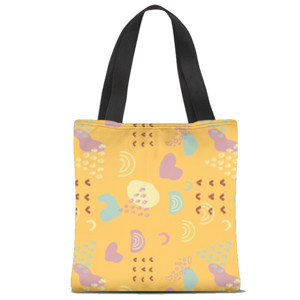 Tas Tote Fullprint Free Style in Mustard