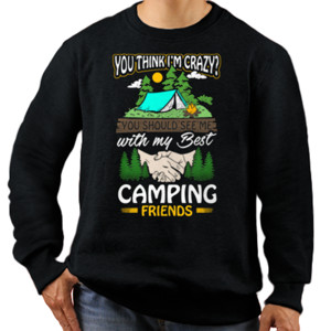 Jaket Sweater Crazy Best Camping Friends