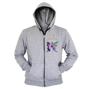 Hoodie Zipper Kaos Cewe Keren, Tema Kupu-kupu Lucu 06