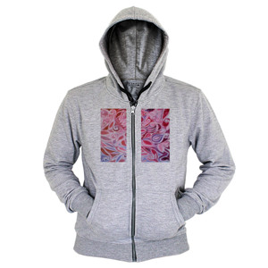 Hoodie Zipper THE red and purple FALLING LEAVES