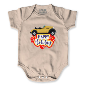 Baby Jumper Kaos Cewe Happy Holiday - Editable