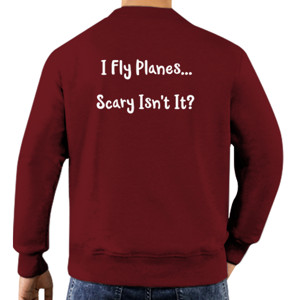 Jaket Sweater Kaos pilot scary