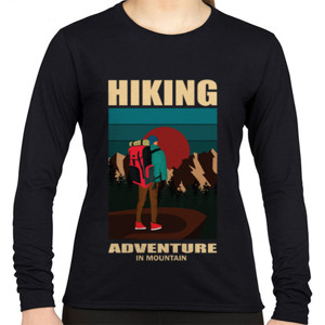 Kaos Retro Hiking Adventure In Mountain