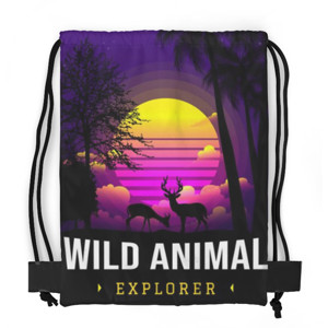 Tas Serut Fullprint Wild animal retro style