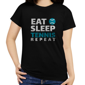 Kaos Tennis eat sleep repeat