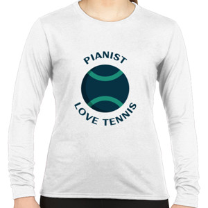 Kaos Pianist Love Tennis Design