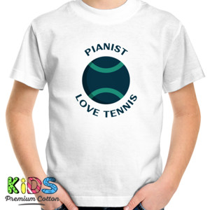 Kaos Pianist Love Tennis Design