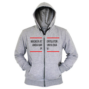 Hoodie Zipper MASKER ATAU VENTILATOR