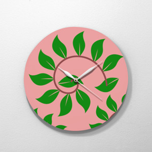 Jam Dinding Daun (Leaves)