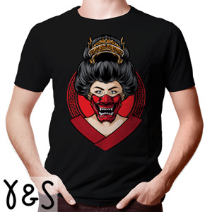 Kaos Geisha topeng