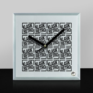 Jam Meja Jam Kotak- katro-guyub-hitam