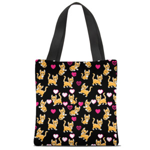 Tas Tote Fullprint totebag cat pattern