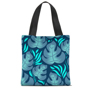 Tas Tote Fullprint Gambar dedaunan