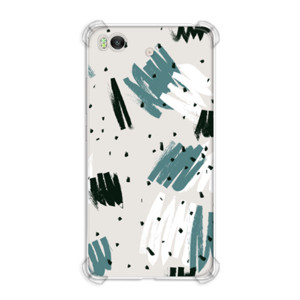 Casing HP Lukisan Tema Abstrak Abu Hitam