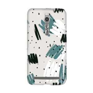 Lukisan Tema Abstrak Abu Hitam Casing HP