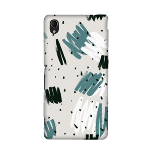 Lukisan Tema Abstrak Abu Hitam Casing HP