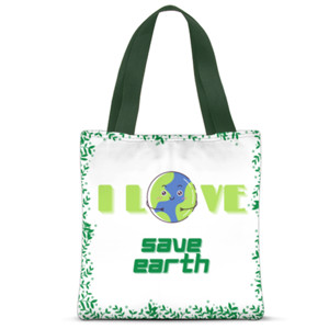 Tas Tote Fullprint Tote Bag Save Earth