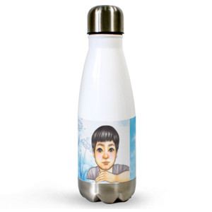 Botol Termos blue curly