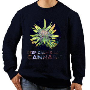 Jaket Sweater KEEP CALM & LOVE CANNABIS