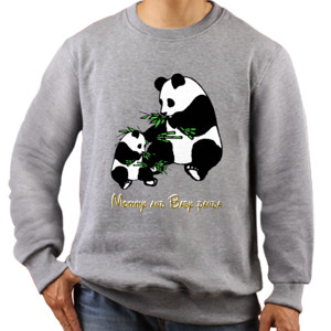Jaket Sweater Mommy and baby panda