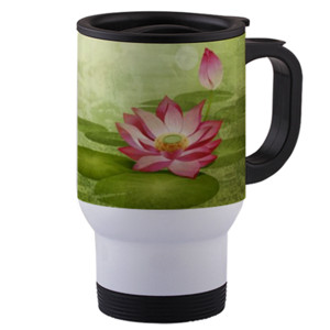 Travel Mug gelas Bunga