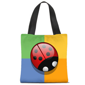 Tas Tote Fullprint Warna-warni kumbang