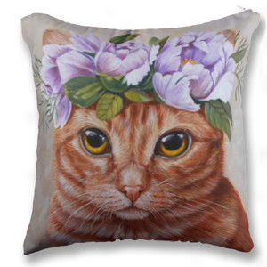 Bantal Cute Cat Wreath 02