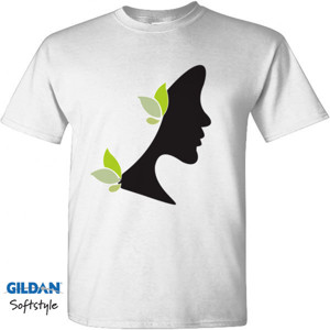 Kaos KAOS DISTRO SILHOUTTE WOMAN WITH STYLIZED FLOWER