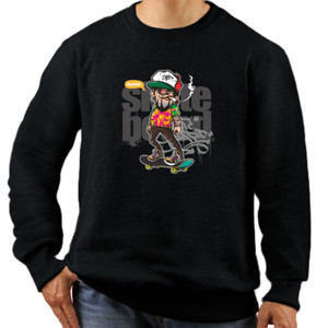 Jaket Sweater Riding Skateboard